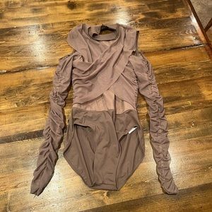 brown contemporary dance leotard/costume